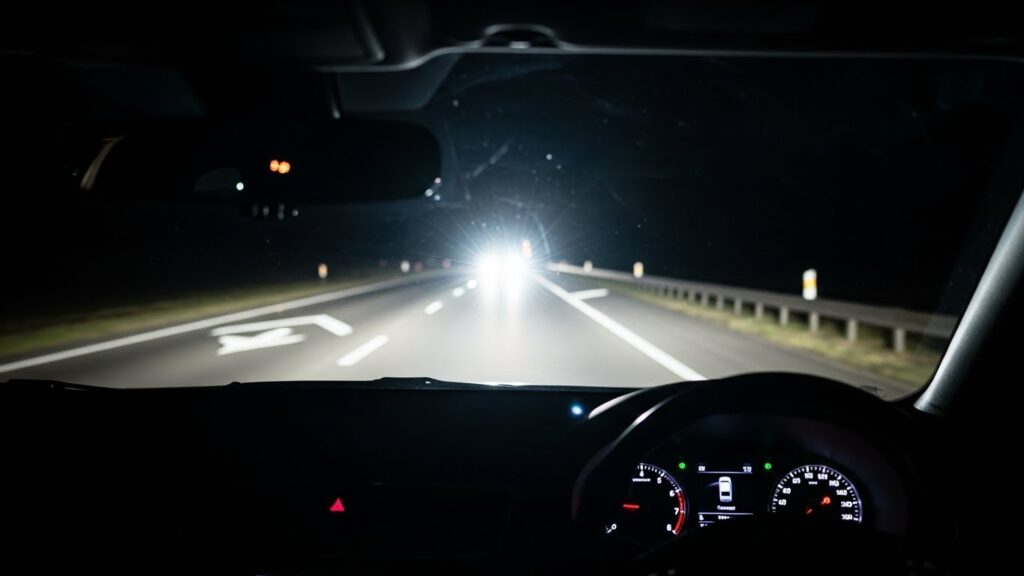 夜間走行の視界と安全性