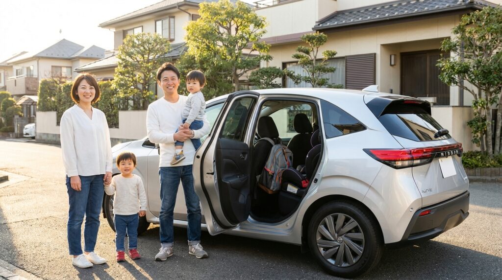 ノートは5人乗り、ただし快適なのは4人まで