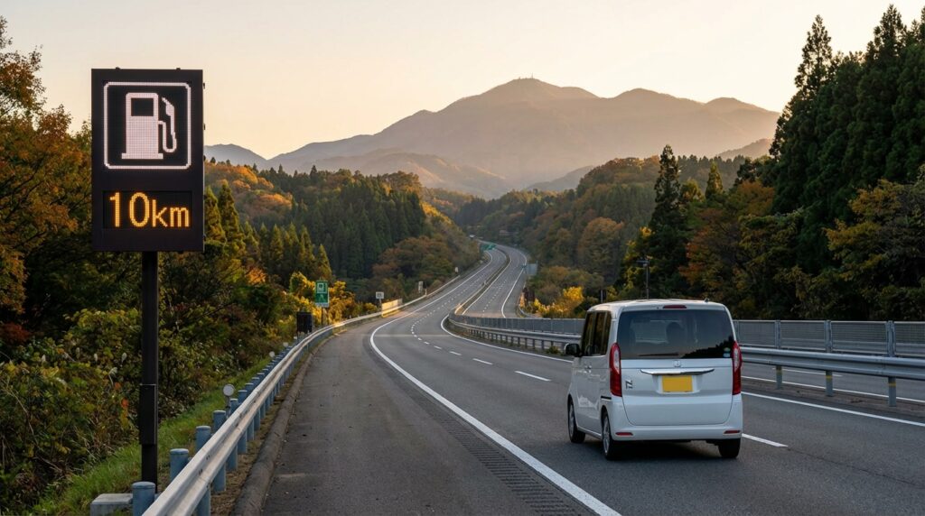 給油ランプ点灯時の残量は2WDで4.0L・4WDで3.7L